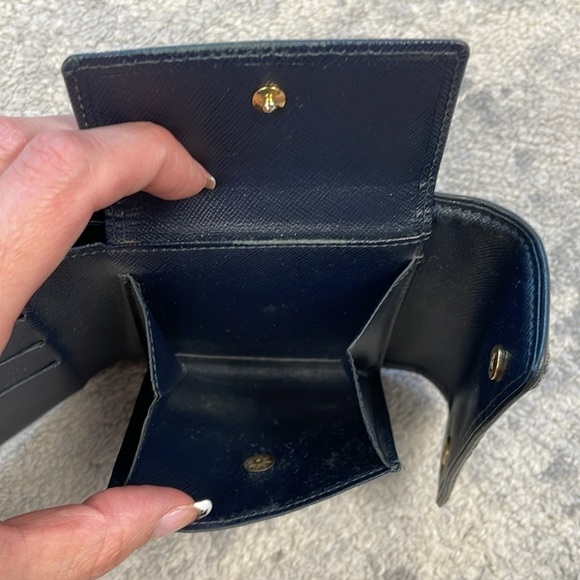 Louis Vuitton Mini Lin Monogram Denim Compact Wallet Navy Blue Gray Porte Billet - Picture 13 of 17